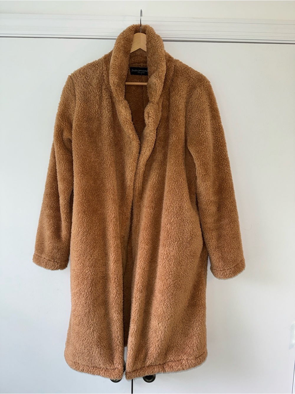 Cozy Faux Shearling Light Weight Pocketed “Teddy Type” Coat - Camel